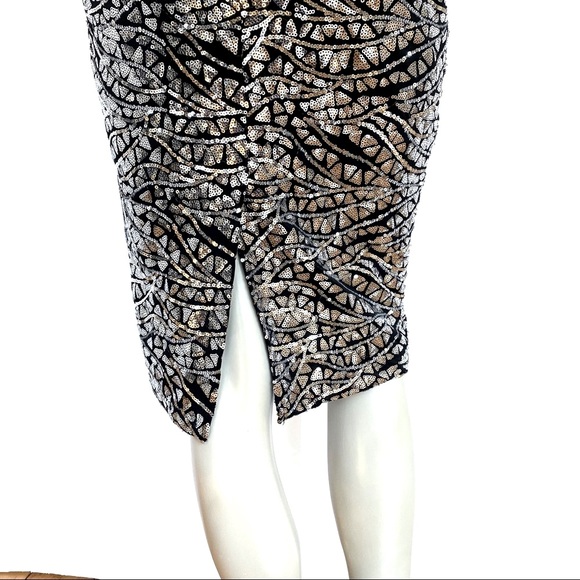 Tatyana Silver Sequin Sleeveless Lined Dress - Picture 10 of 13